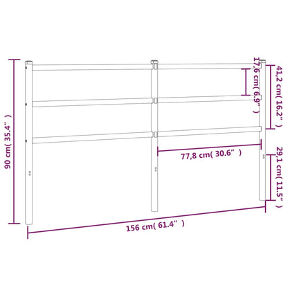 Metal Replace Headboard White 150 cm
