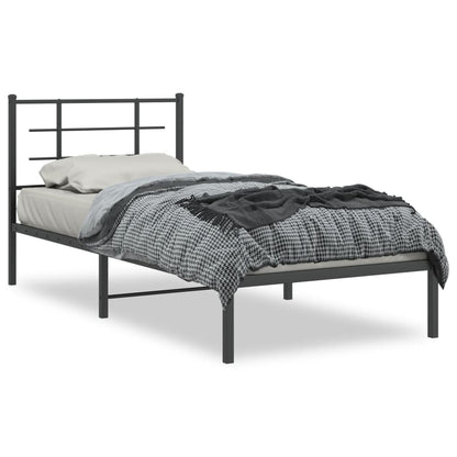 Bed Frame | Black | Powder-Coated Steel | Single | Bed Frame