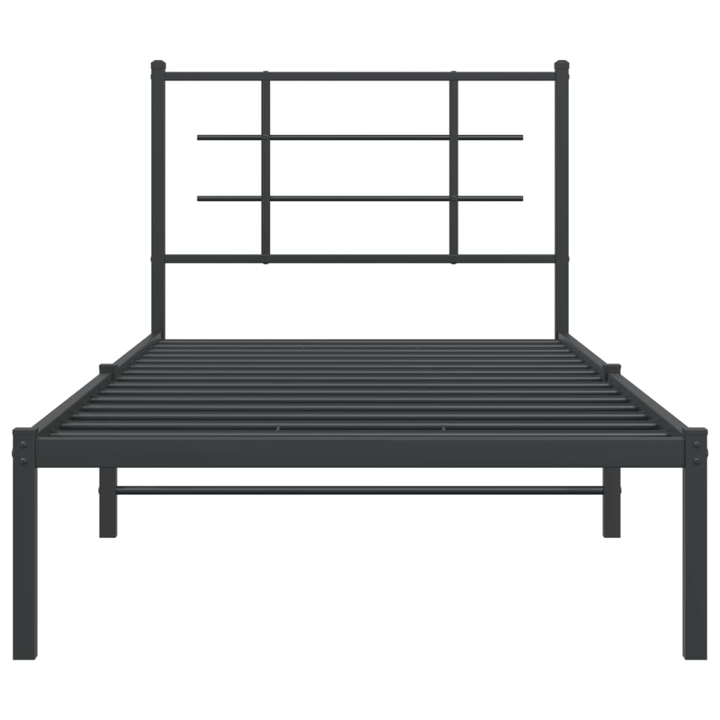 Bed Frame | Black | Powder-Coated Steel | Single | Bed Frame