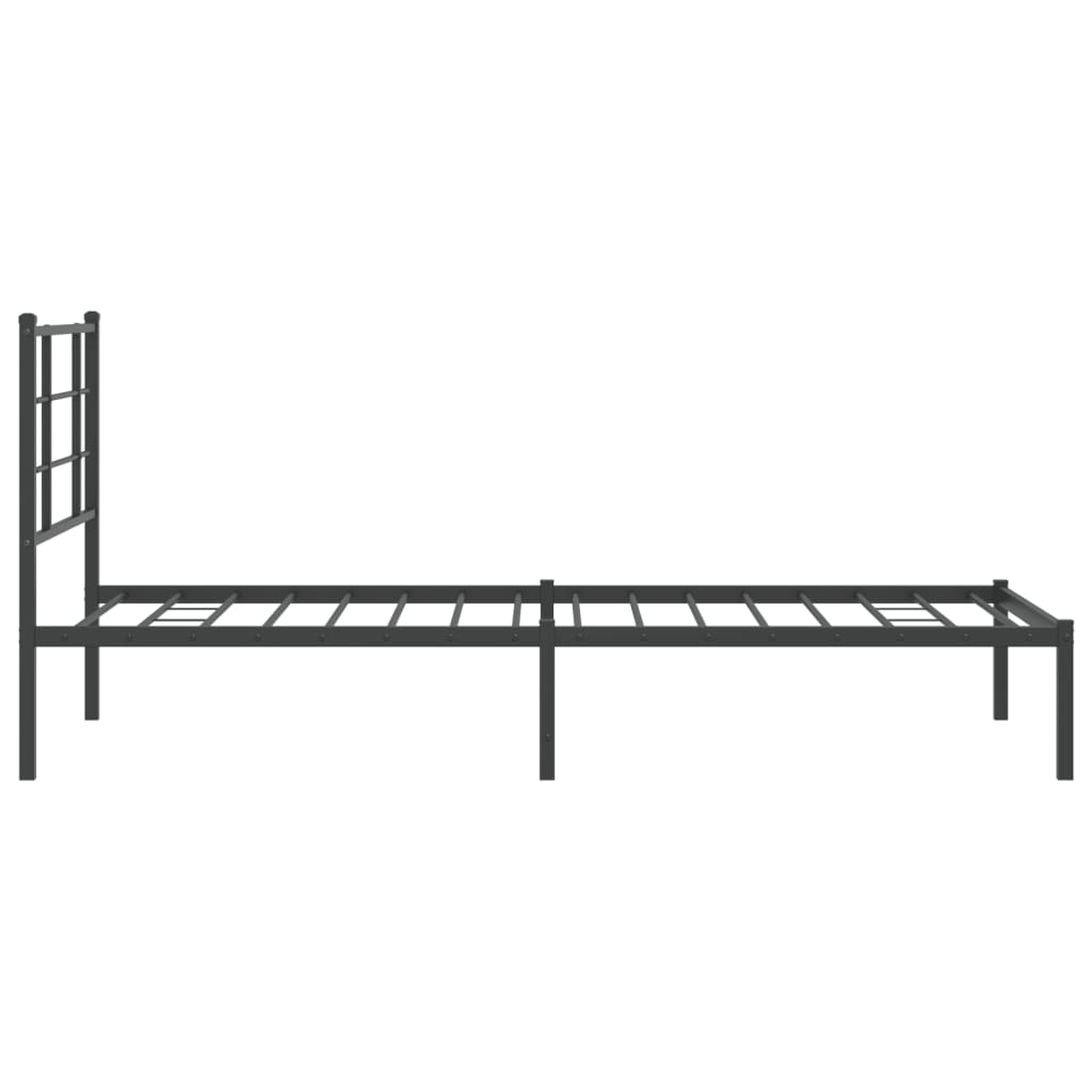 Bed Frame | Black | Powder-Coated Steel | Single | Bed Frame