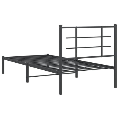 Bed Frame | Black | Powder-Coated Steel | Single | Bed Frame