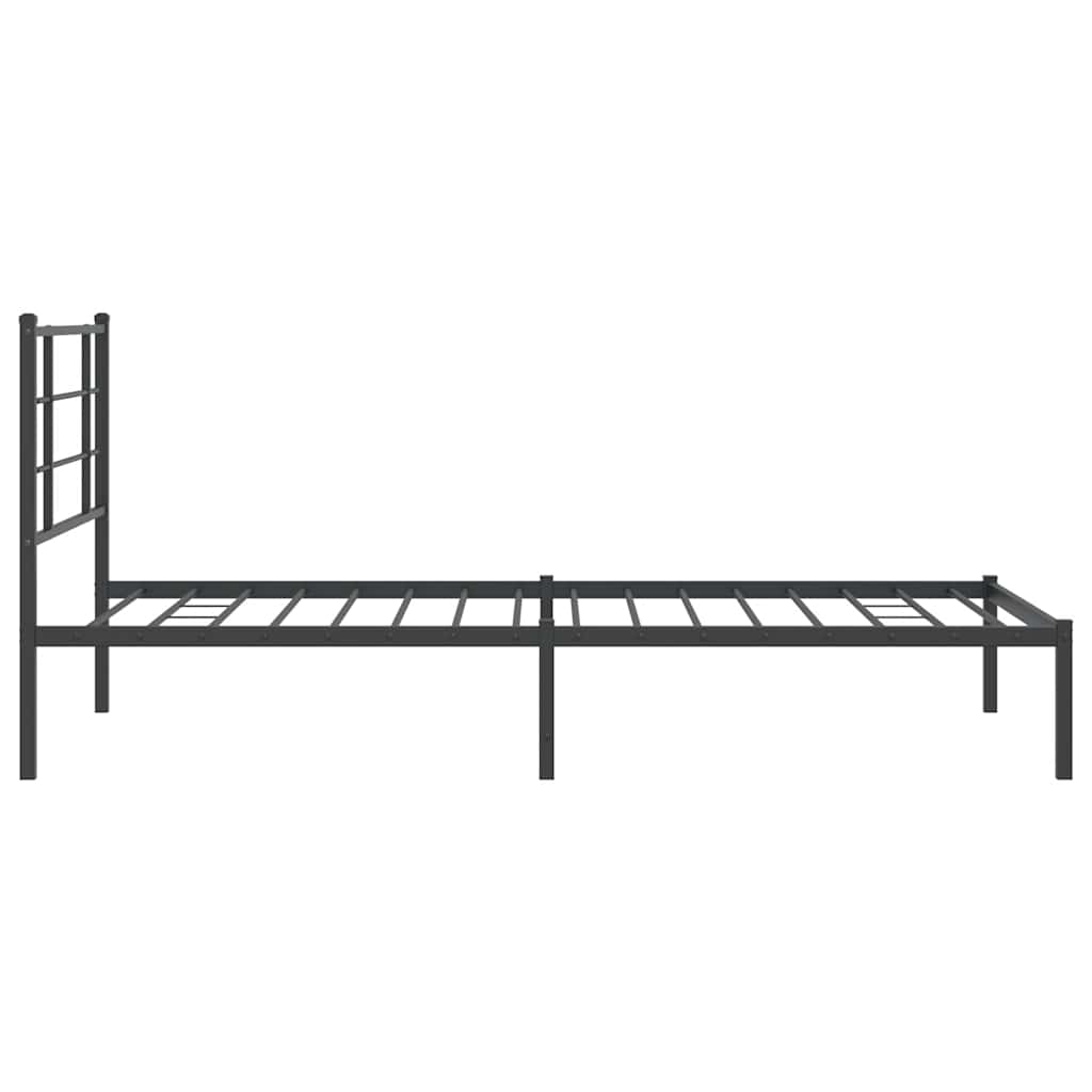 Bed Frame | Black | Powder-Coated Steel | Single |  Modern  | Bed Frame