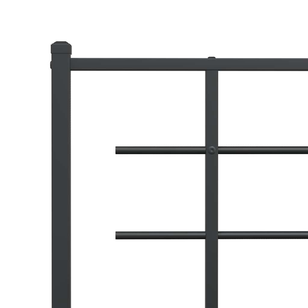Bed Frame | Black | Powder-Coated Steel | Single |  Modern  | Bed Frame