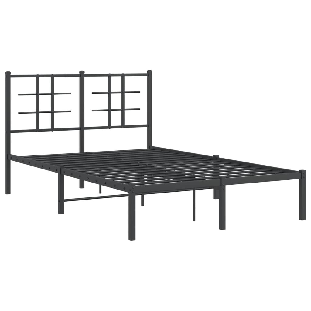 Bed Frame | Black | Steel | Double | Bed Frame | Rectangular | Modern