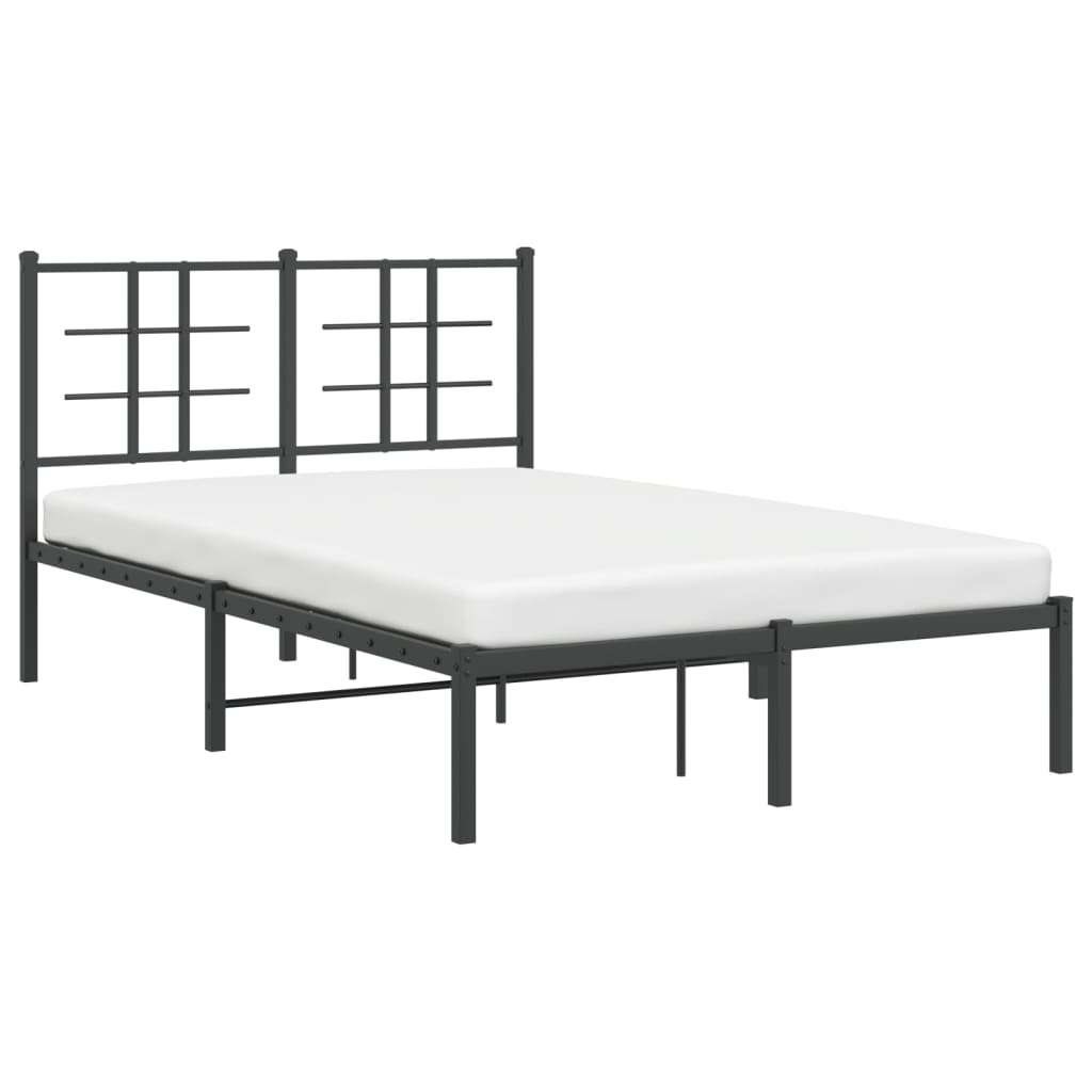Bed Frame | Black | Steel | Double | Bed Frame | Rectangular | Modern