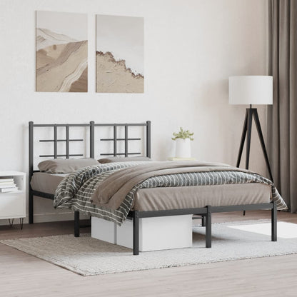 Bed Frame | Black | Steel | Double | Bed Frame | Rectangular | Modern
