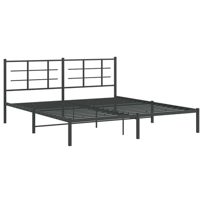 Bed Frame | Black | Powder-Coated Steel | Double | Modern & Durable