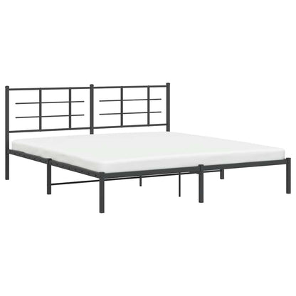 Bed Frame | Black | Powder-Coated Steel | Double | Modern & Durable
