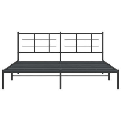 Bed Frame | Black | Powder-Coated Steel | Double | Modern & Durable