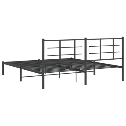 Bed Frame | Black | Powder-Coated Steel | Double | Modern & Durable