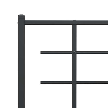 Bed Frame | Black | Powder-Coated Steel | Double | Modern & Durable