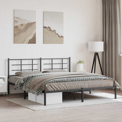 Bed Frame | Black | Powder-Coated Steel | Double | Modern & Durable