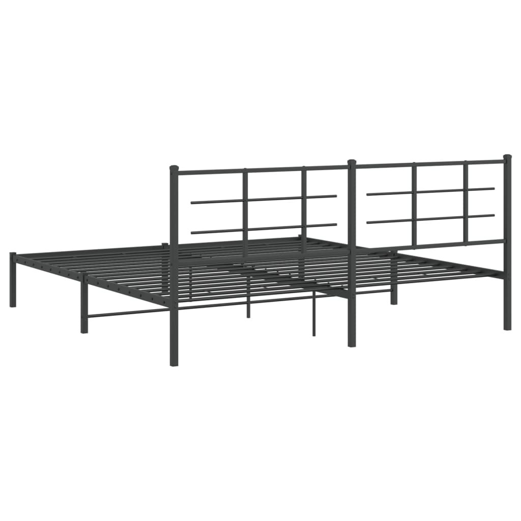 Bed Frame | Black | Powder-coated steel | Double | Bed Frame