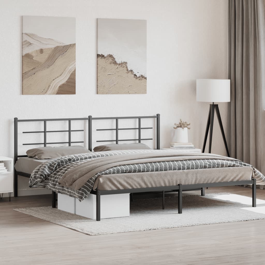 Bed Frame | Black | Powder-coated steel | Double | Bed Frame