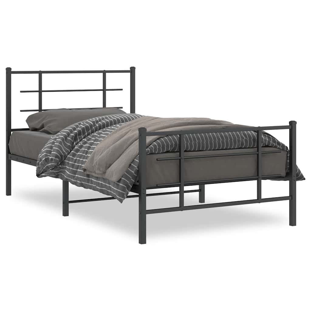 Bed Frame | Black | Powder-coated steel | Single | Bed Frame