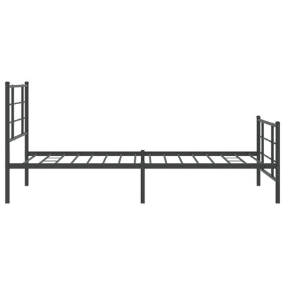 Bed Frame | Black | Powder-Coated Steel | 107x203 cm | Metal Bed Frame