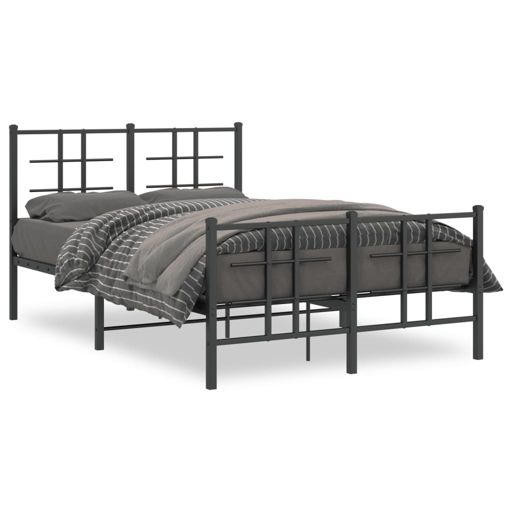 Bed Frame | Black | Powder-coated Steel | Small Double | Bed Frame