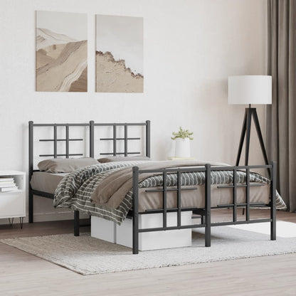 Bed Frame | Black | Powder-coated Steel | Small Double | Bed Frame