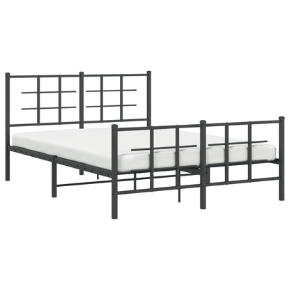 Bed Frame | Black | Powder-Coated Steel | 140x190 cm | Modern | Bed Frame