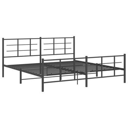 Bed Frame | Black | Steel | Double | Bed Frame | Rectangular | Modern