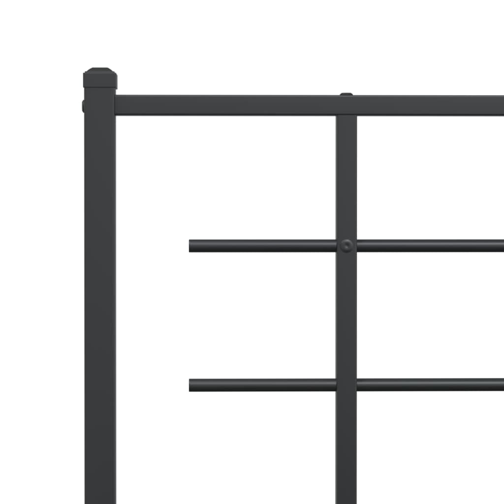 Bed Frame | Black | Steel | Double | Bed Frame | Rectangular | Modern