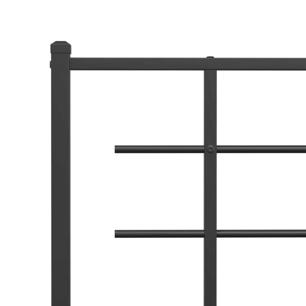 Metal Replace Headboard Black 180 cm