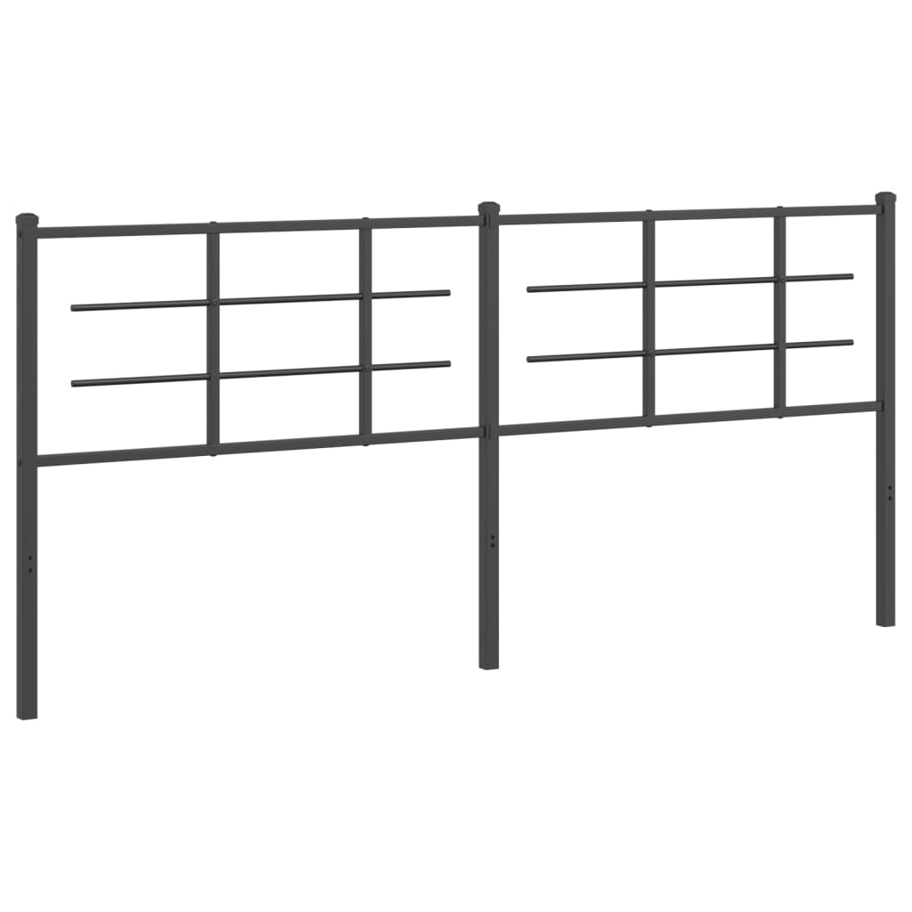 Metal Replace Headboard Black 193 cm