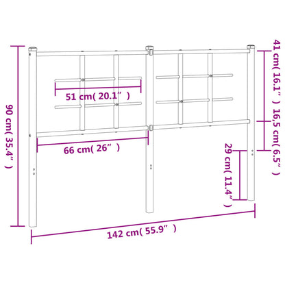 Metal Replace Headboard White 135 cm
