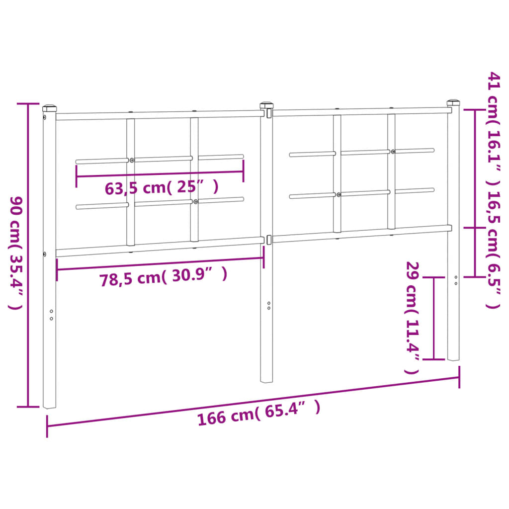 Metal Replace Headboard White 160 cm