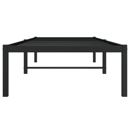 Metal Bed Frame without Mattress Black 75x190cm