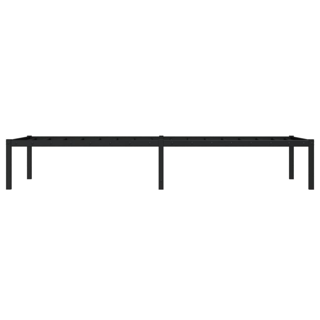 Metal Bed Frame without Mattress Black 75x190cm
