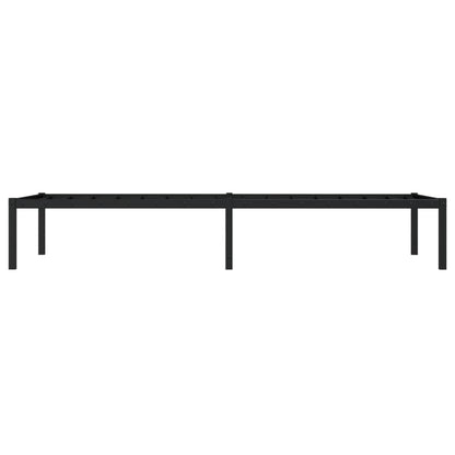 Metal Bed Frame without Mattress Black 75x190cm