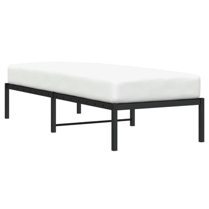 Metal Bed Frame without Mattress Black 80x200cm