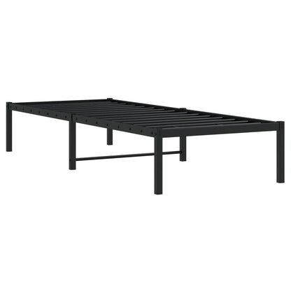 Metal Bed Frame without Mattress Black 80x200cm