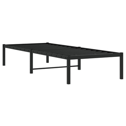 Metal Bed Frame without Mattress Black 80x200cm