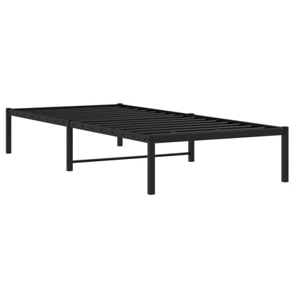 Metal Bed Frame without Mattress Black 90x200cm