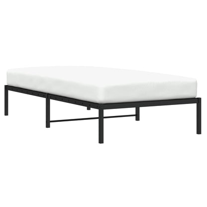 Metal Bed Frame without Mattress Black 100x200cm