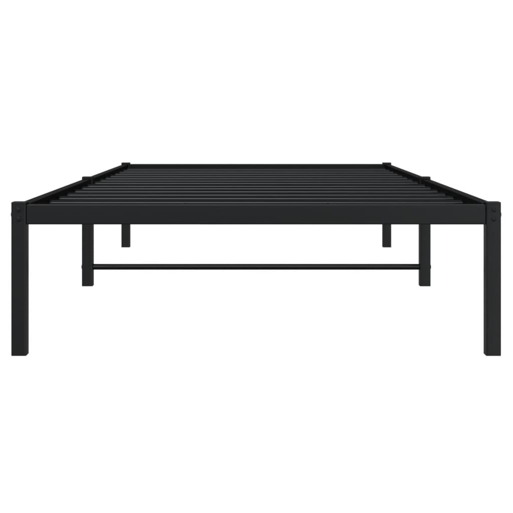 Metal Bed Frame without Mattress Black 100x200cm