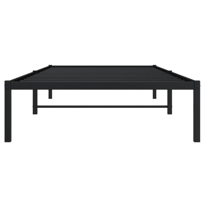 Metal Bed Frame without Mattress Black 100x200cm