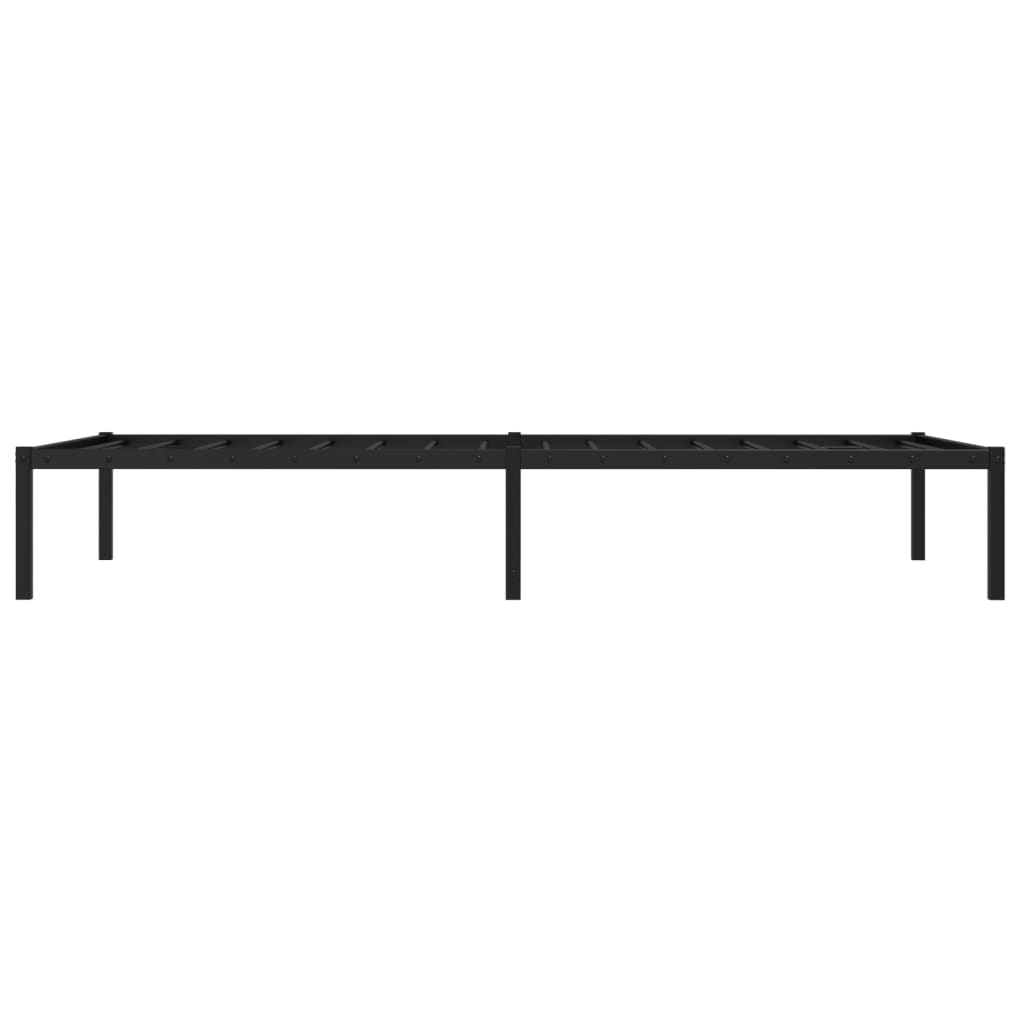 Metal Bed Frame without Mattress Black 100x200cm