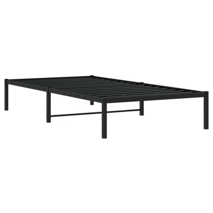 Metal Bed Frame without Mattress Black 100x200cm