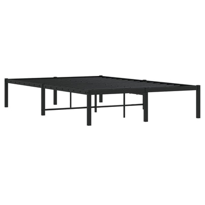 Metal Bed Frame without Mattress Black 120x200cm