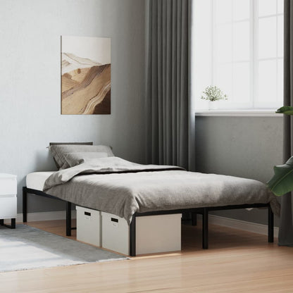 Metal Bed Frame without Mattress Black 120x200cm