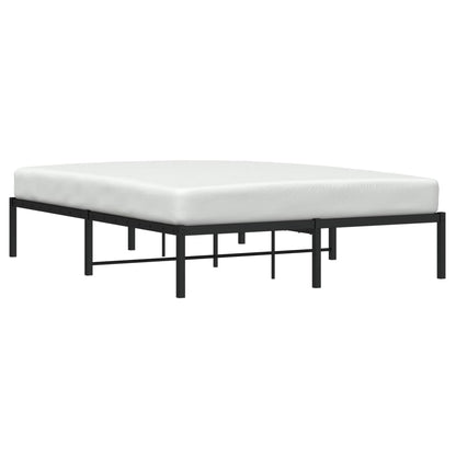 Metal Bed Frame without Mattress Black 135x190cm