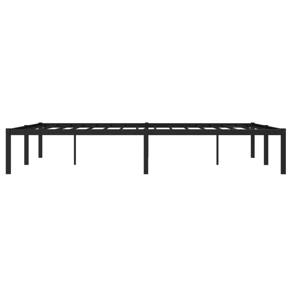 Metal Bed Frame without Mattress Black 135x190cm