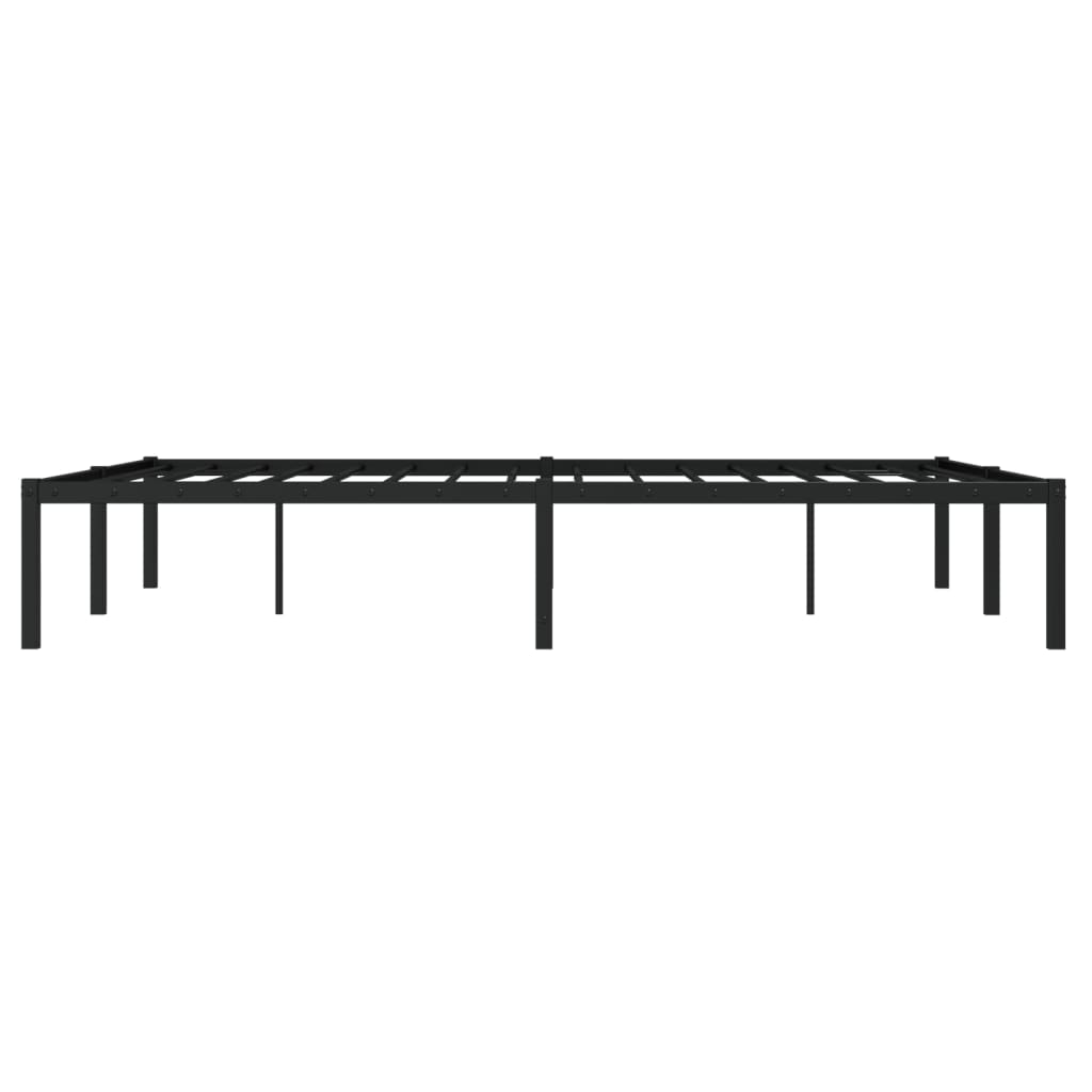 Metal Bed Frame without Mattress Black 140x190cm