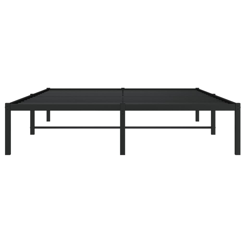 Metal Bed Frame without Mattress Black 140x200cm