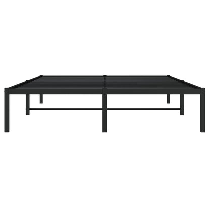 Metal Bed Frame without Mattress Black 140x200cm