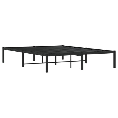 Metal Bed Frame without Mattress Black 140x200cm