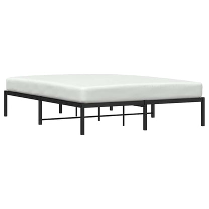 Metal Bed Frame without Mattress Black 160x200cm